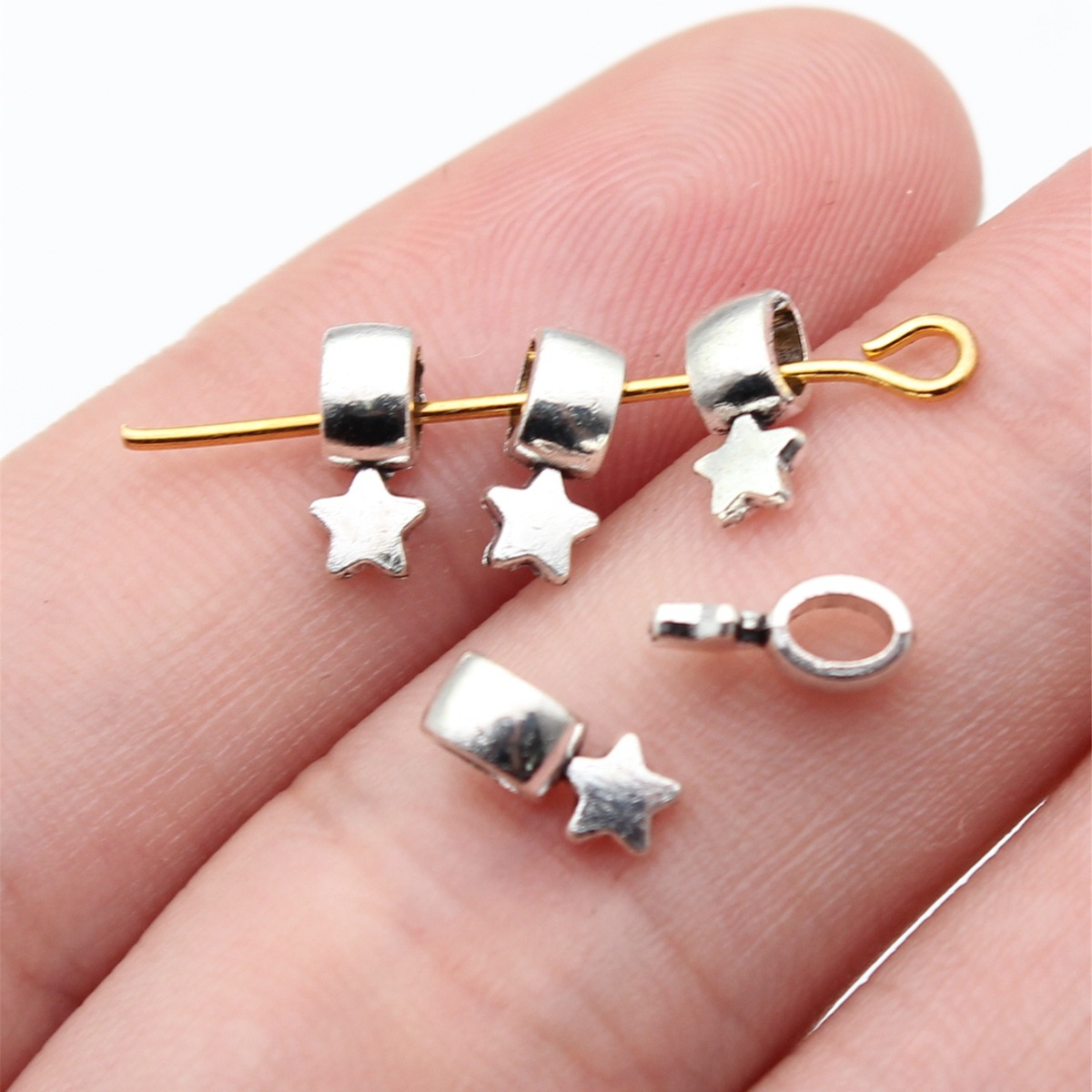 Vintage Fashion Online - 40pcs 8.5x4x3.8mm Antique Silver Color Small