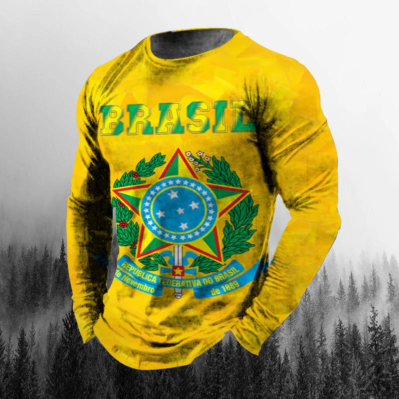 Vintage Brazilian Flag 3D Prin - Vintage Fashion Jersey 评论和价格