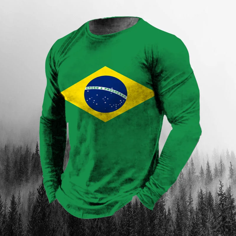 Vintage Brazilian Flag 3D Prin - Vintage Fashion Jersey 评论和价格